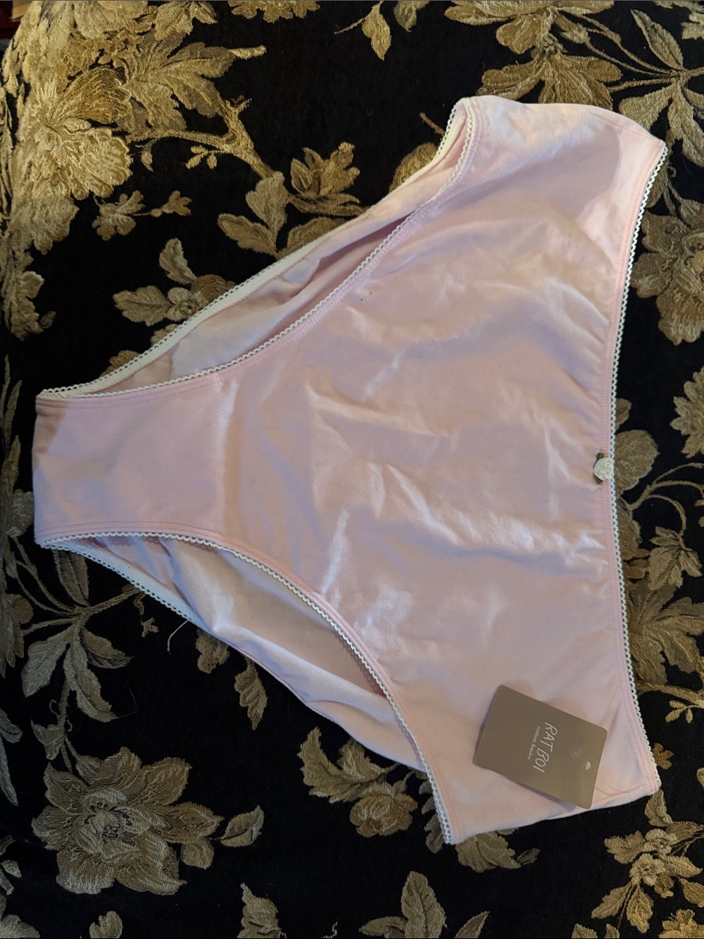 Rat Boi Light Pink Cotton Bikini Briefs with Charm